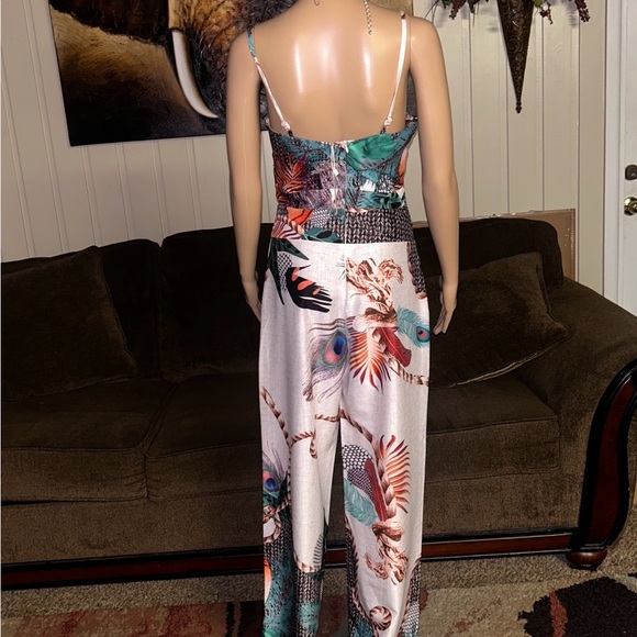 CBR • Medium • Multi-Colors • Sleeveless • Floral/Peacock Design • Jumpsuit •New - Picture 8 of 16